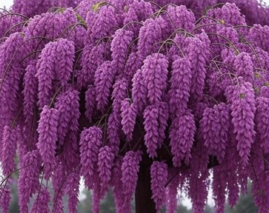 weeping purple flower tree