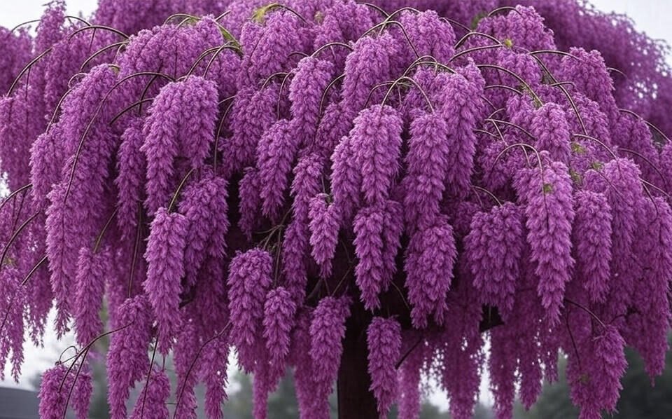 weeping purple flower tree